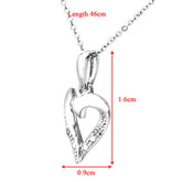 Diamond Pave Heart Shape Pendant in UK Hallmarked 9ct White Gold